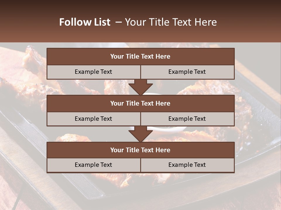 A Plate Of Food With Meat And Sauce On It PowerPoint Template
