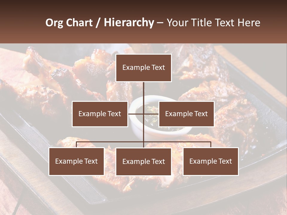 A Plate Of Food With Meat And Sauce On It PowerPoint Template