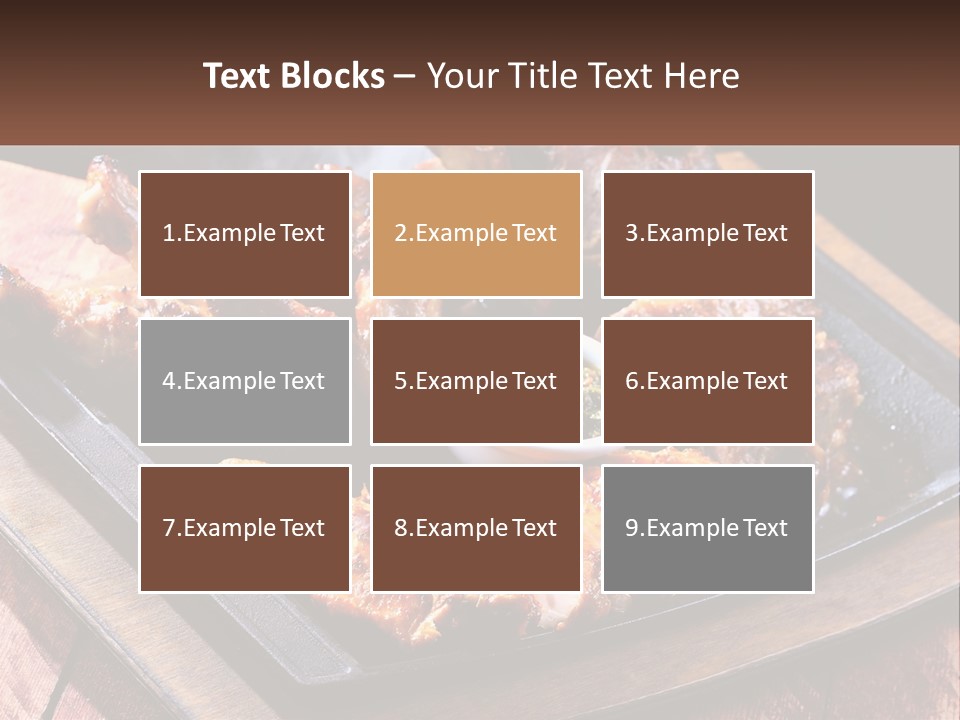 A Plate Of Food With Meat And Sauce On It PowerPoint Template