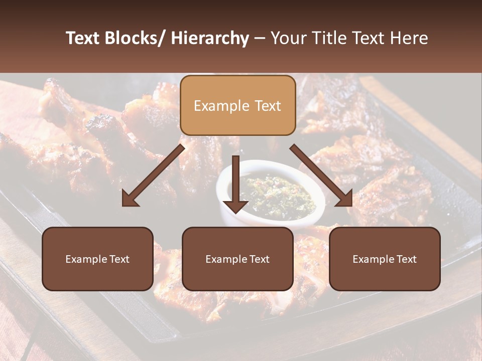 A Plate Of Food With Meat And Sauce On It PowerPoint Template