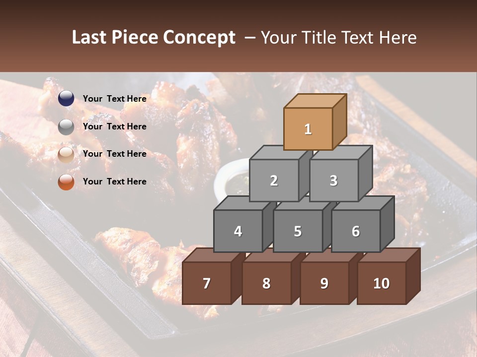 A Plate Of Food With Meat And Sauce On It PowerPoint Template