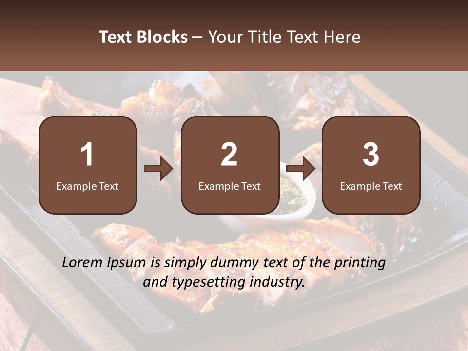 A Plate Of Food With Meat And Sauce On It PowerPoint Template