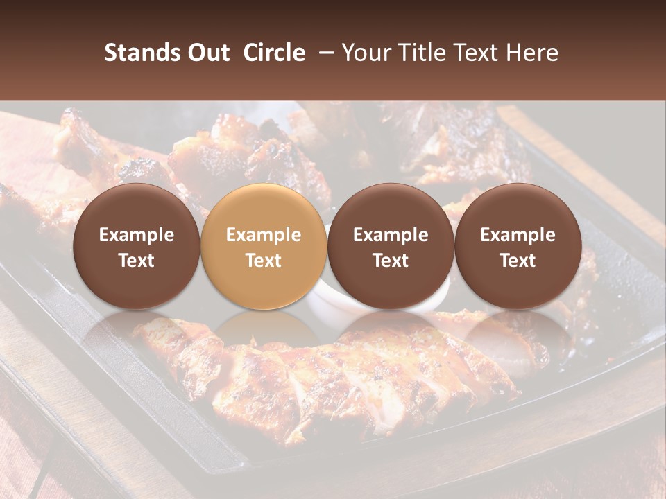 A Plate Of Food With Meat And Sauce On It PowerPoint Template
