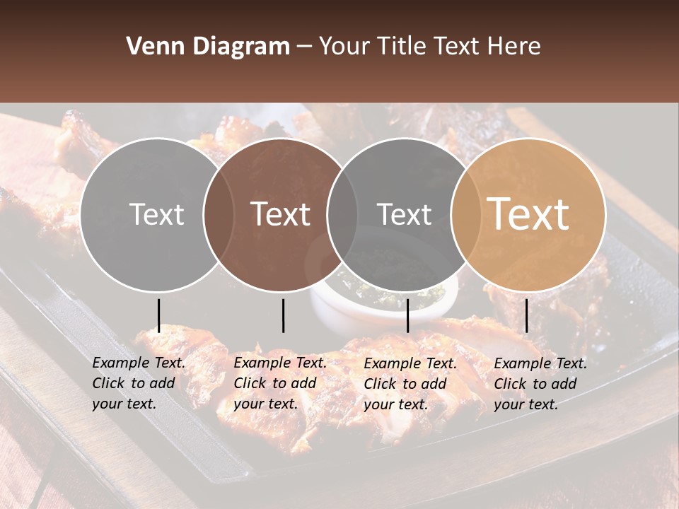 A Plate Of Food With Meat And Sauce On It PowerPoint Template