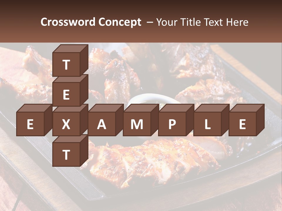 A Plate Of Food With Meat And Sauce On It PowerPoint Template