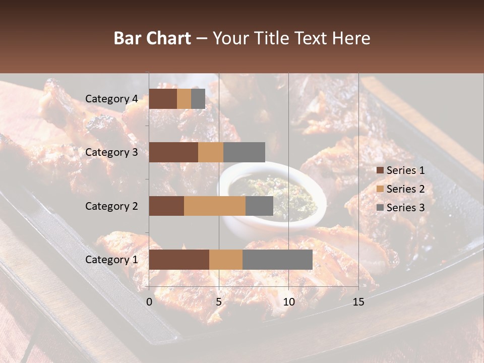 A Plate Of Food With Meat And Sauce On It PowerPoint Template