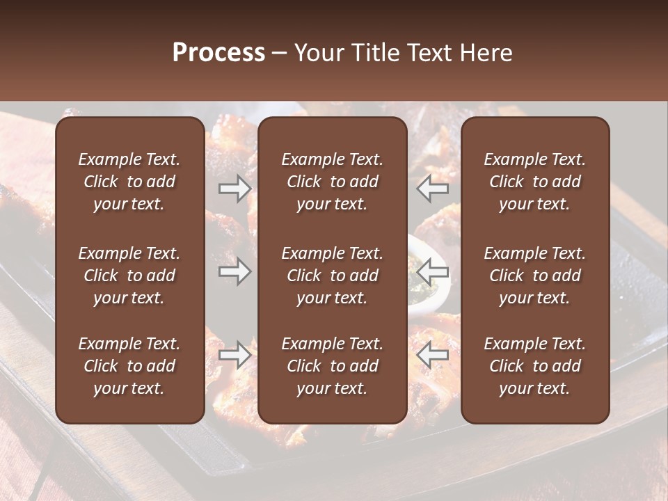 A Plate Of Food With Meat And Sauce On It PowerPoint Template