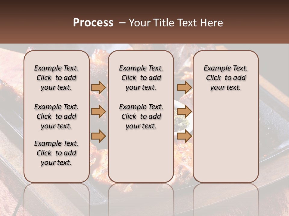 A Plate Of Food With Meat And Sauce On It PowerPoint Template