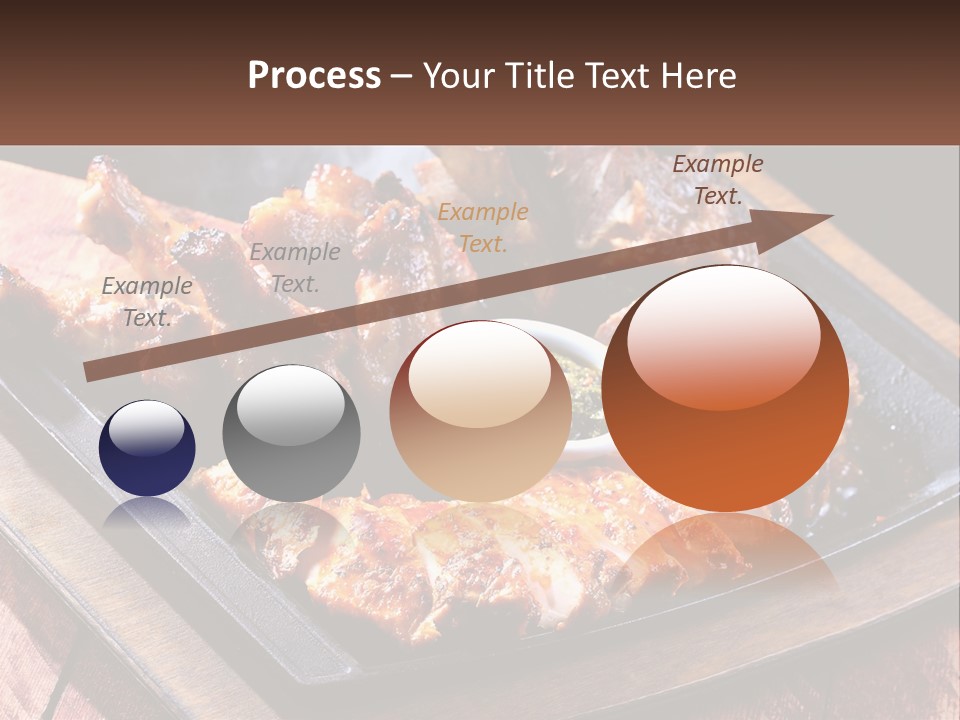 A Plate Of Food With Meat And Sauce On It PowerPoint Template