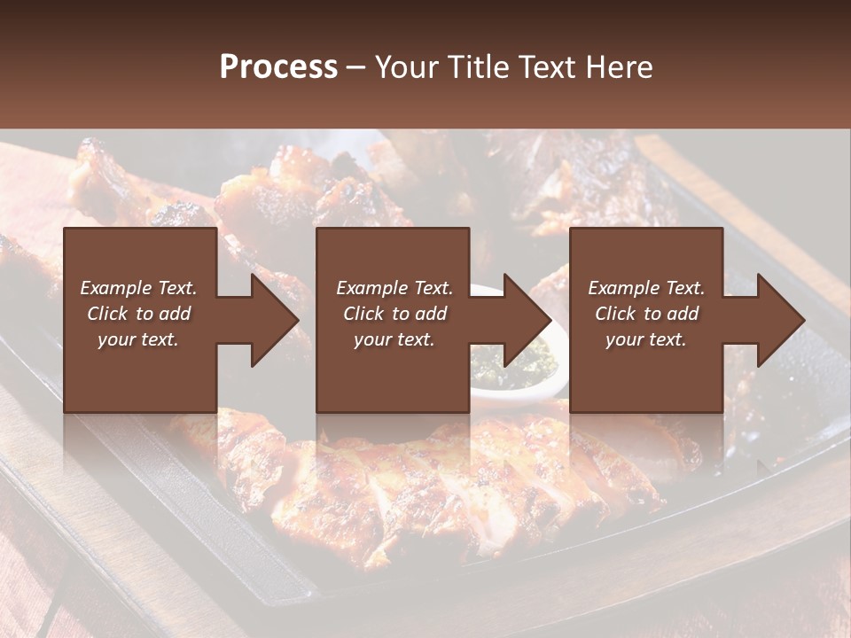 A Plate Of Food With Meat And Sauce On It PowerPoint Template