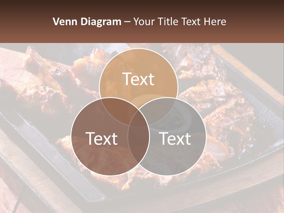 A Plate Of Food With Meat And Sauce On It PowerPoint Template