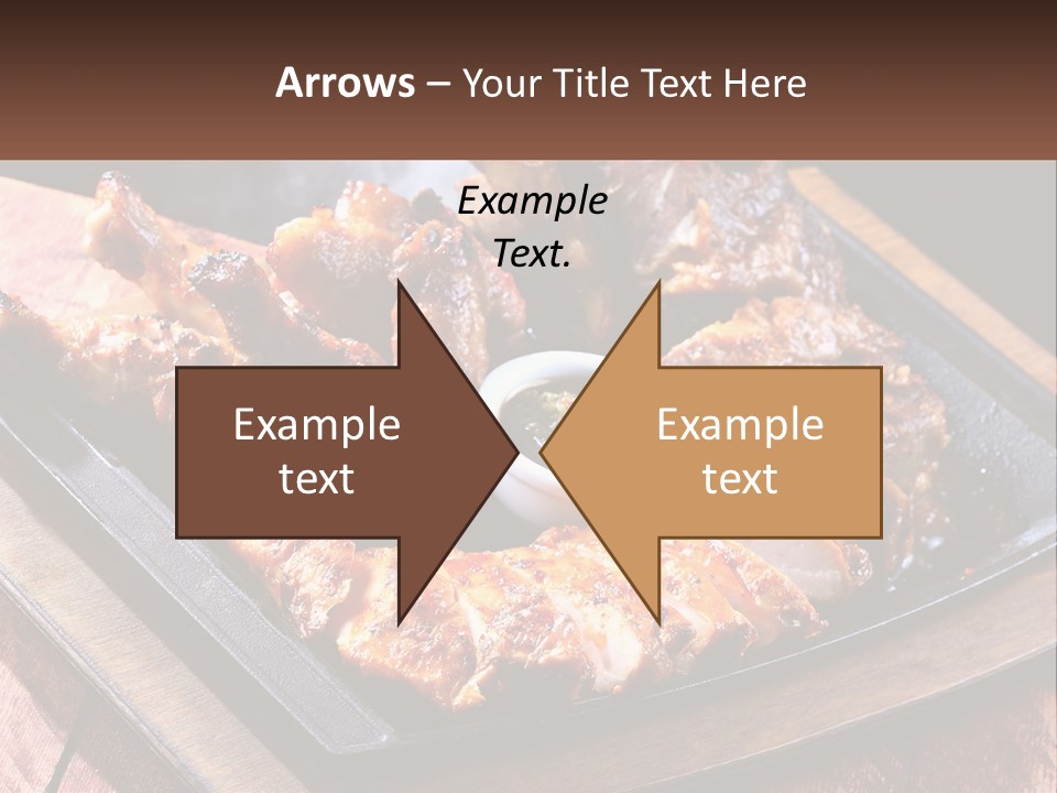 A Plate Of Food With Meat And Sauce On It PowerPoint Template
