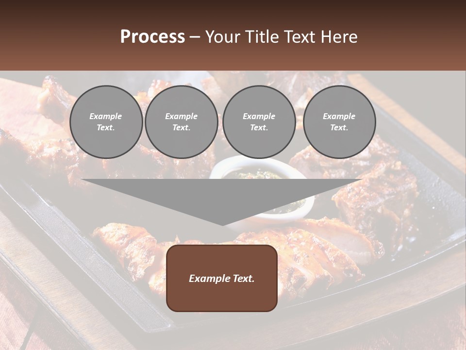 A Plate Of Food With Meat And Sauce On It PowerPoint Template