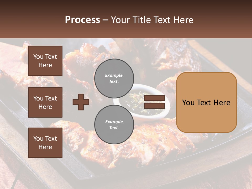 A Plate Of Food With Meat And Sauce On It PowerPoint Template