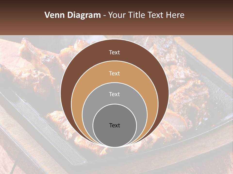 A Plate Of Food With Meat And Sauce On It PowerPoint Template