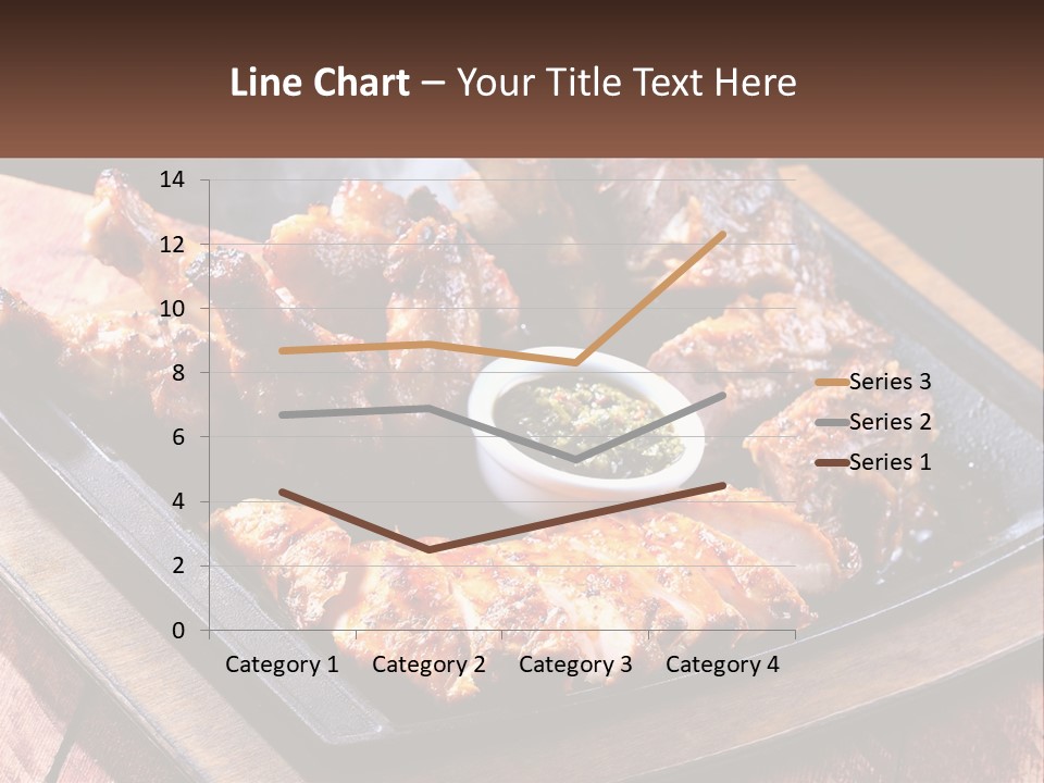 A Plate Of Food With Meat And Sauce On It PowerPoint Template