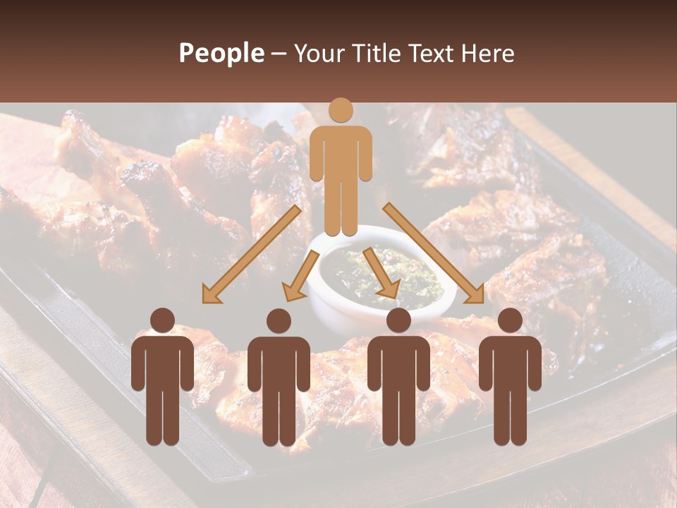 A Plate Of Food With Meat And Sauce On It PowerPoint Template