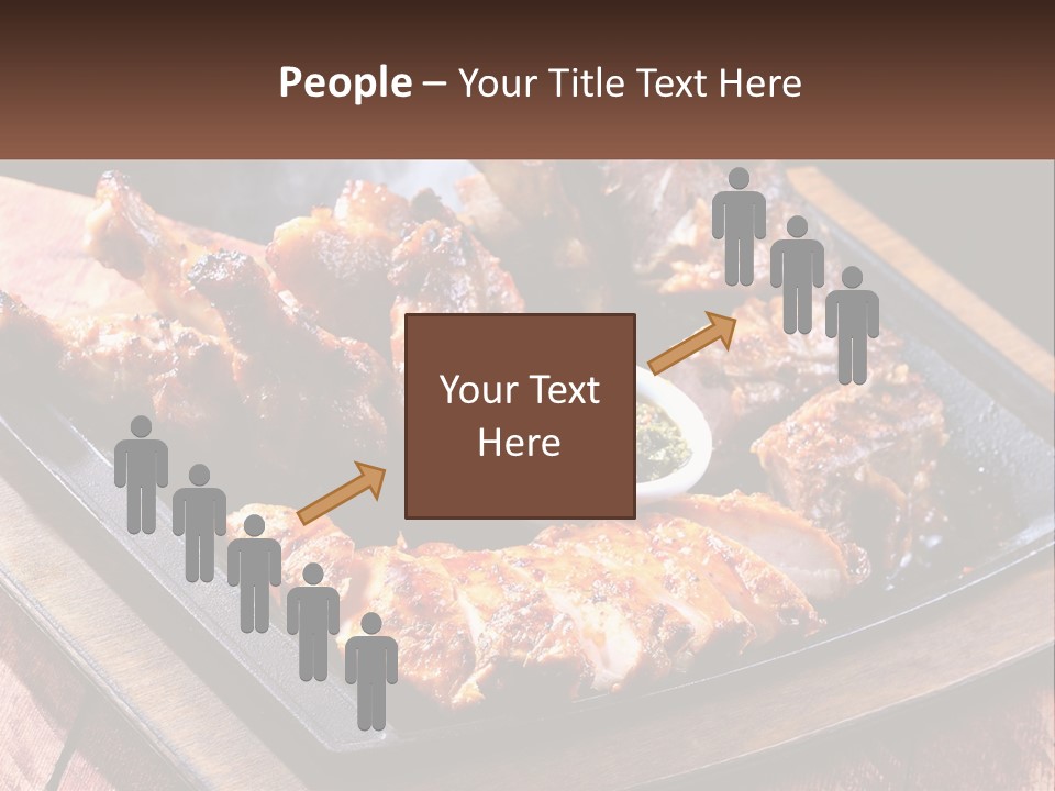 A Plate Of Food With Meat And Sauce On It PowerPoint Template