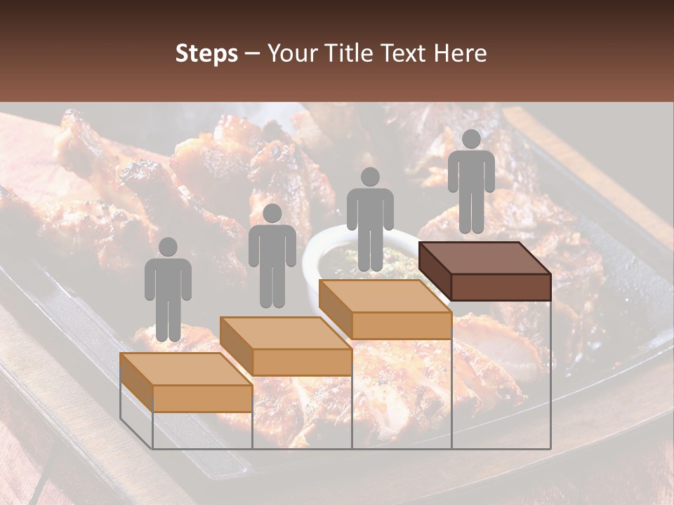 A Plate Of Food With Meat And Sauce On It PowerPoint Template
