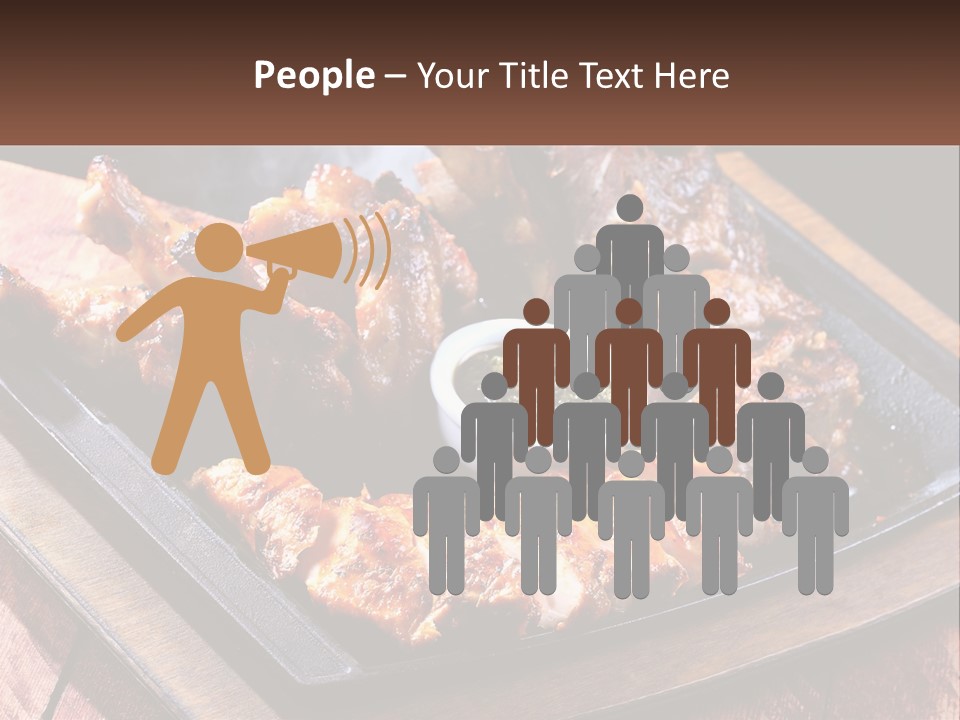 A Plate Of Food With Meat And Sauce On It PowerPoint Template