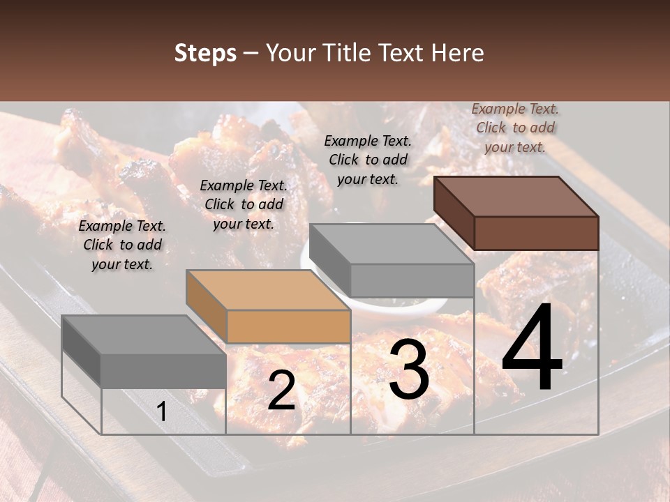 A Plate Of Food With Meat And Sauce On It PowerPoint Template