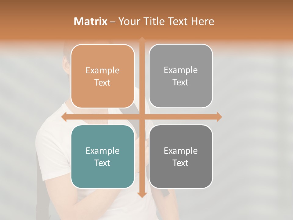 A Man With A Backpack Is Smiling For The Camera PowerPoint Template