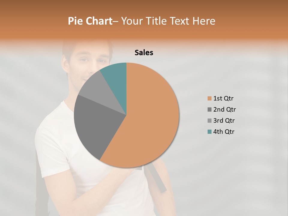 A Man With A Backpack Is Smiling For The Camera PowerPoint Template