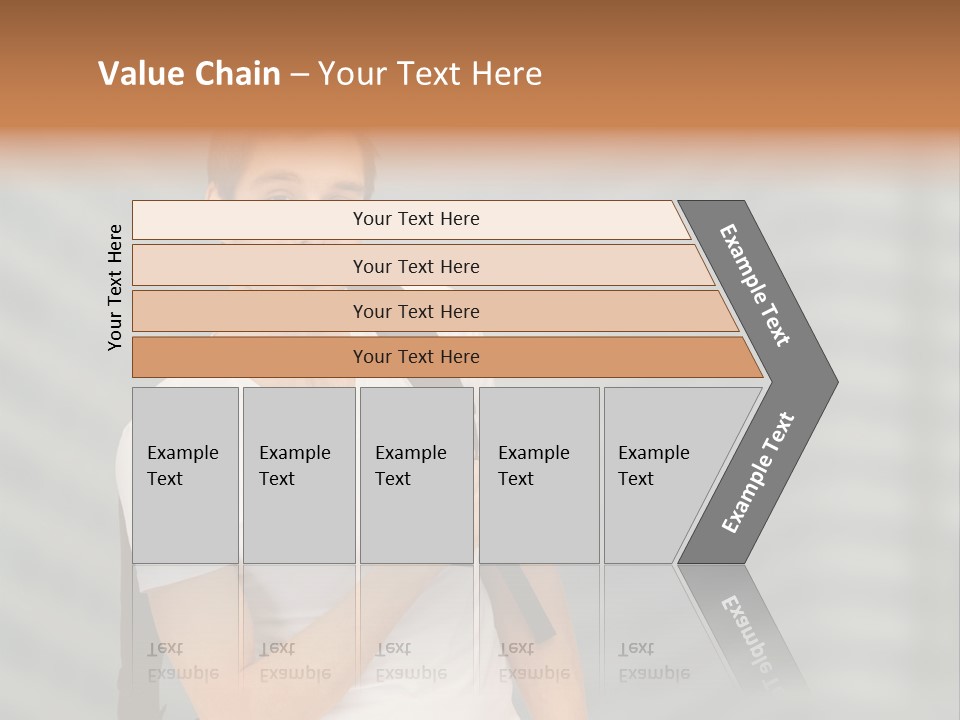 A Man With A Backpack Is Smiling For The Camera PowerPoint Template