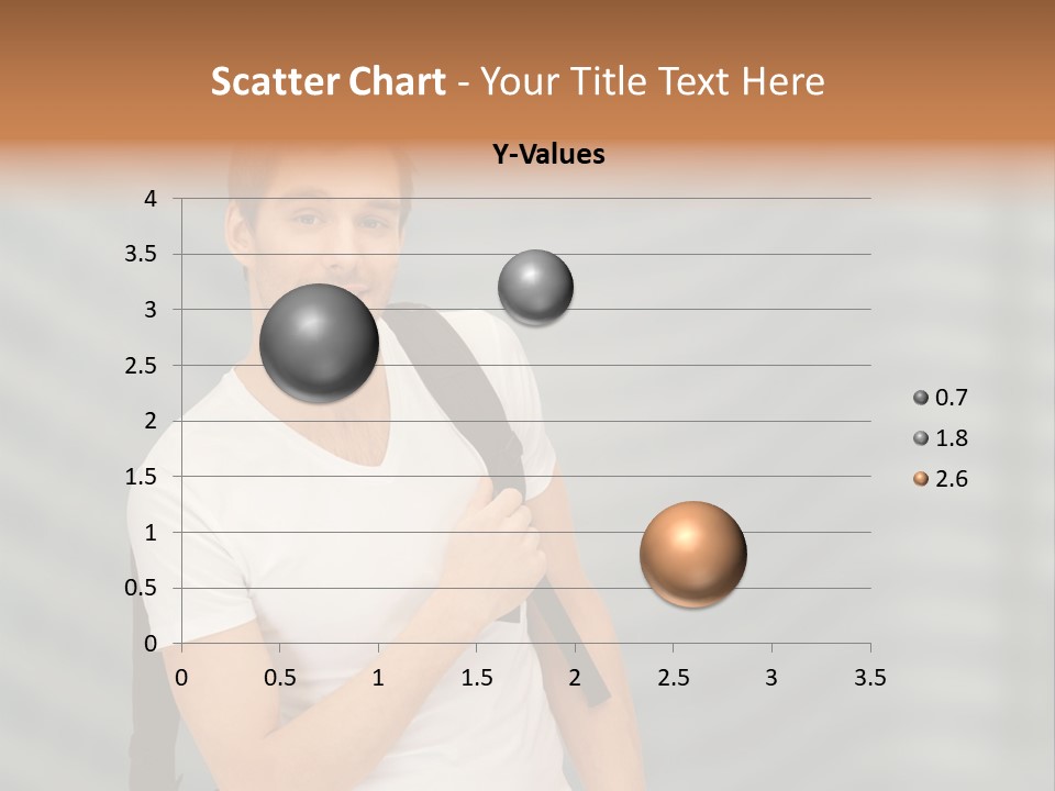 A Man With A Backpack Is Smiling For The Camera PowerPoint Template