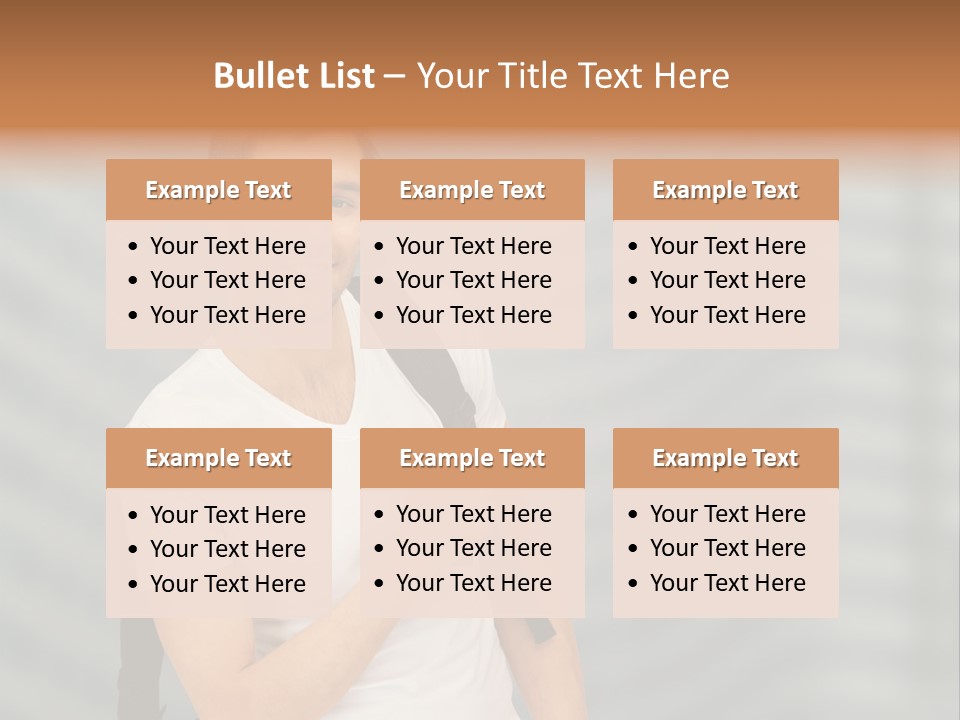 A Man With A Backpack Is Smiling For The Camera PowerPoint Template