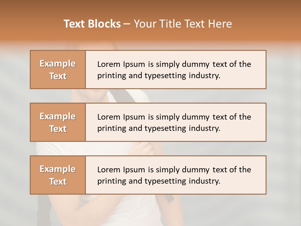 A Man With A Backpack Is Smiling For The Camera PowerPoint Template