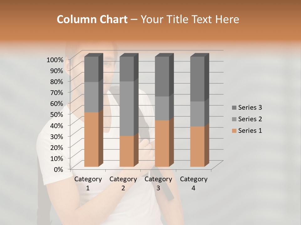 A Man With A Backpack Is Smiling For The Camera PowerPoint Template
