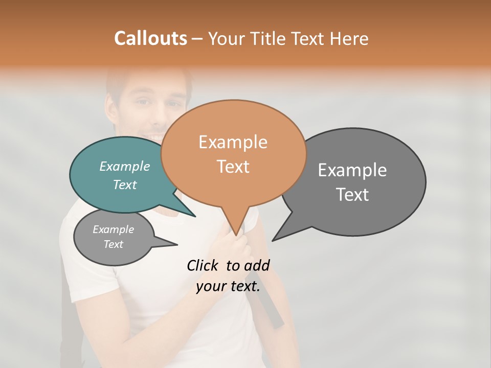 A Man With A Backpack Is Smiling For The Camera PowerPoint Template
