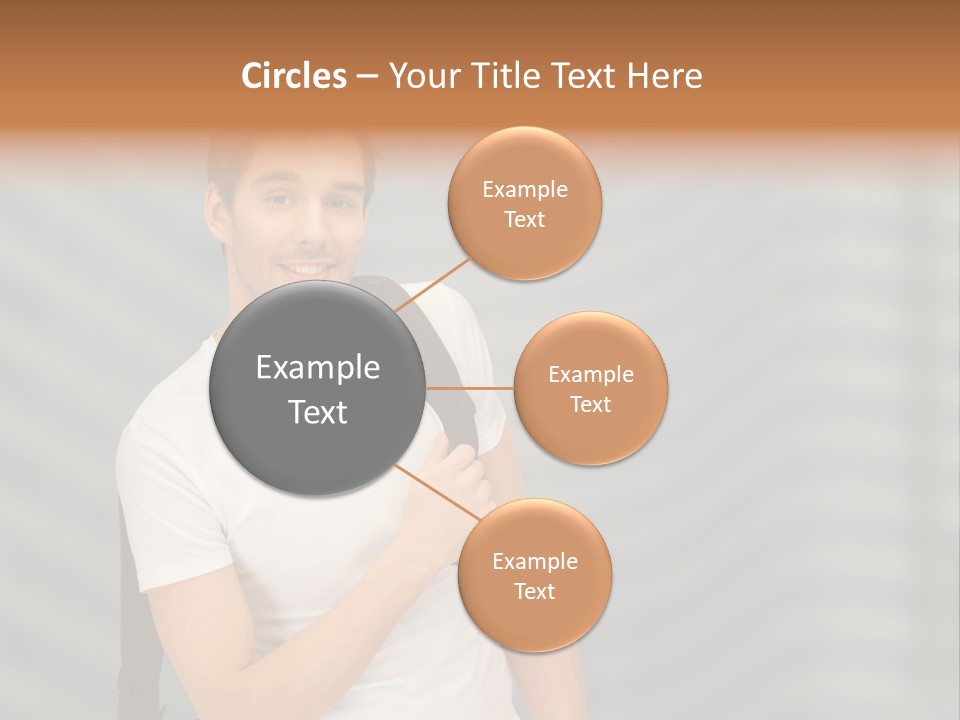 A Man With A Backpack Is Smiling For The Camera PowerPoint Template