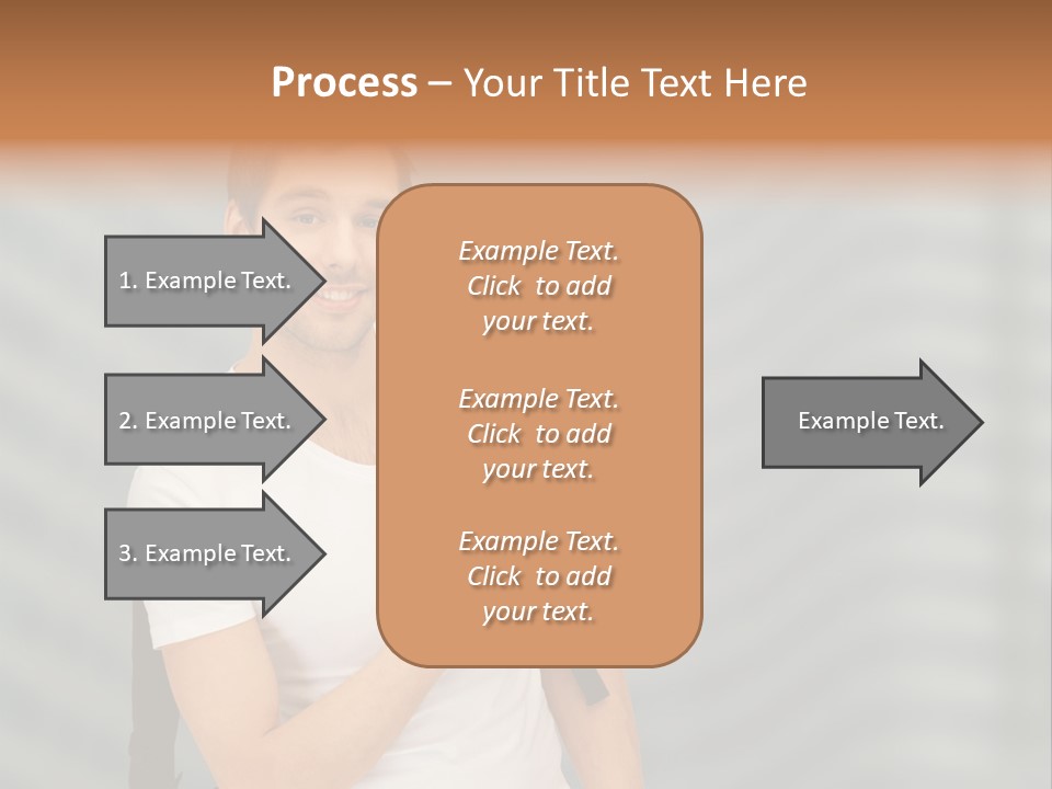 A Man With A Backpack Is Smiling For The Camera PowerPoint Template