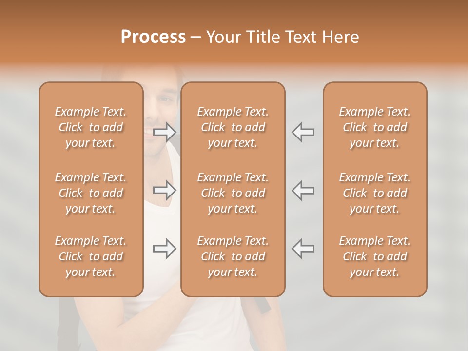 A Man With A Backpack Is Smiling For The Camera PowerPoint Template