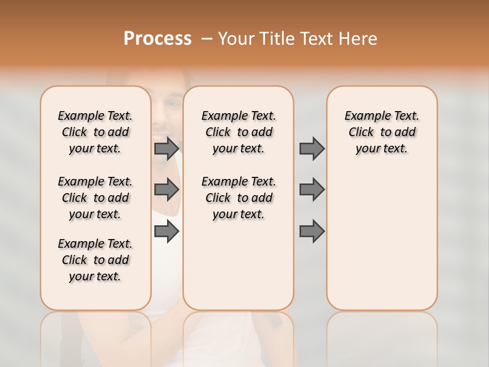A Man With A Backpack Is Smiling For The Camera PowerPoint Template