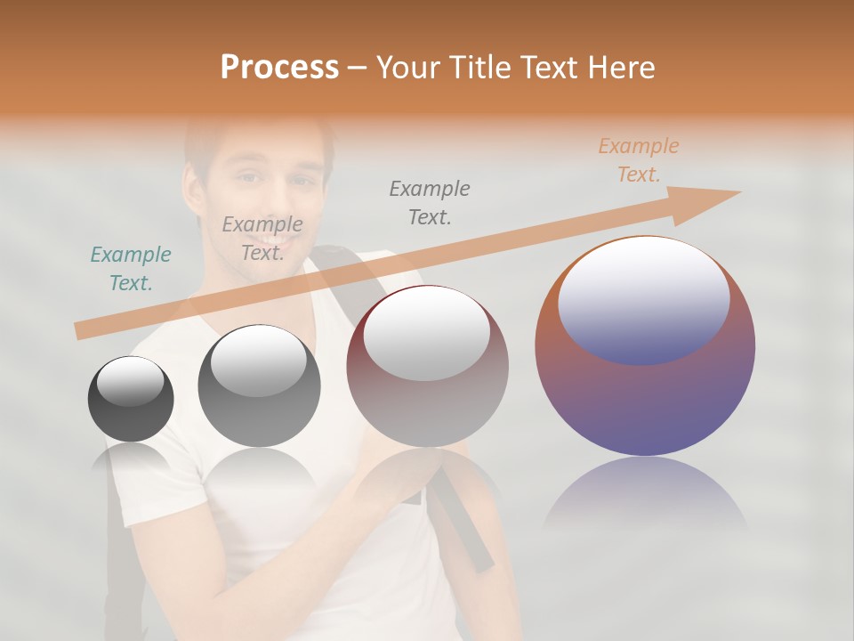 A Man With A Backpack Is Smiling For The Camera PowerPoint Template