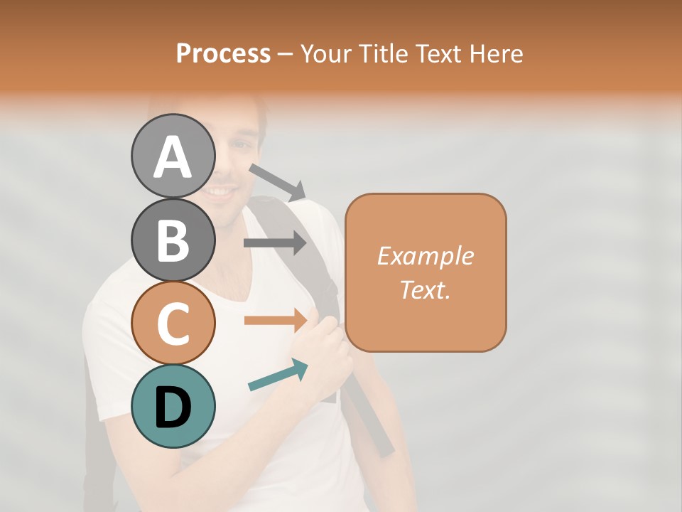 A Man With A Backpack Is Smiling For The Camera PowerPoint Template