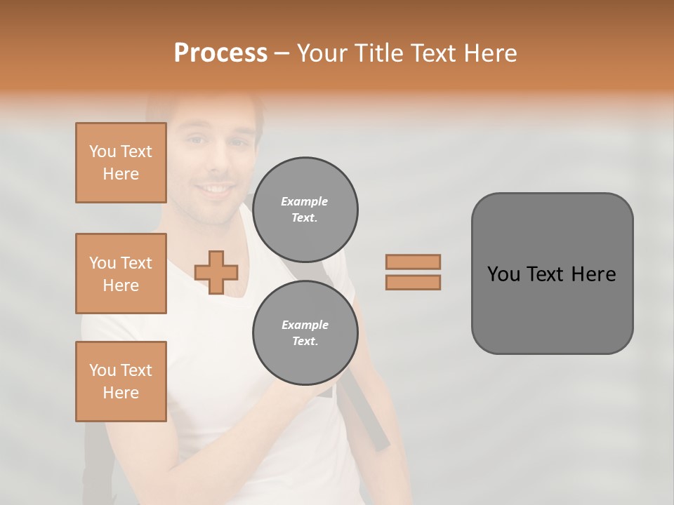 A Man With A Backpack Is Smiling For The Camera PowerPoint Template