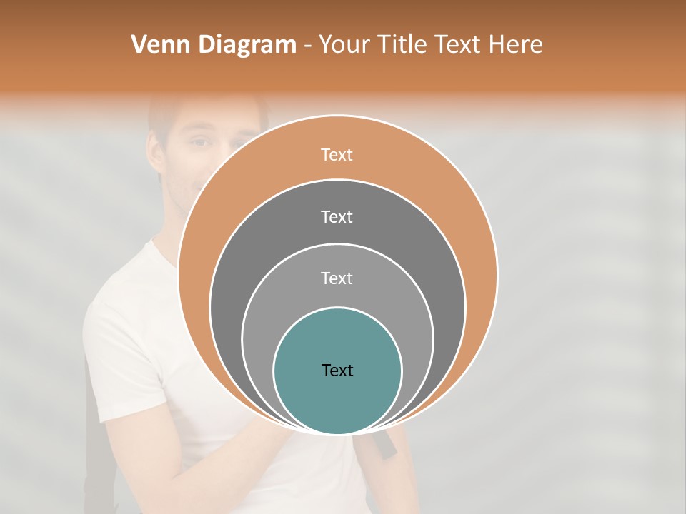 A Man With A Backpack Is Smiling For The Camera PowerPoint Template
