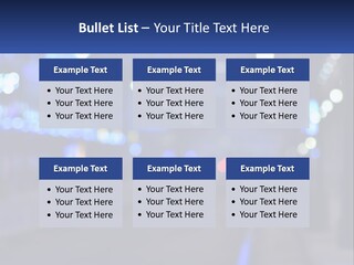 A Blurry Photo Of A City Street At Night PowerPoint Template