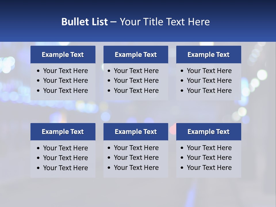 A Blurry Photo Of A City Street At Night PowerPoint Template