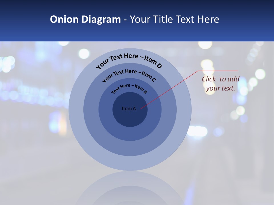 A Blurry Photo Of A City Street At Night PowerPoint Template