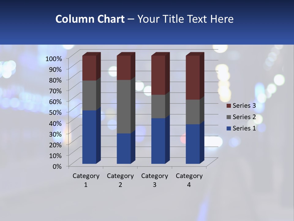 A Blurry Photo Of A City Street At Night PowerPoint Template