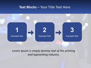 A Blurry Photo Of A City Street At Night PowerPoint Template