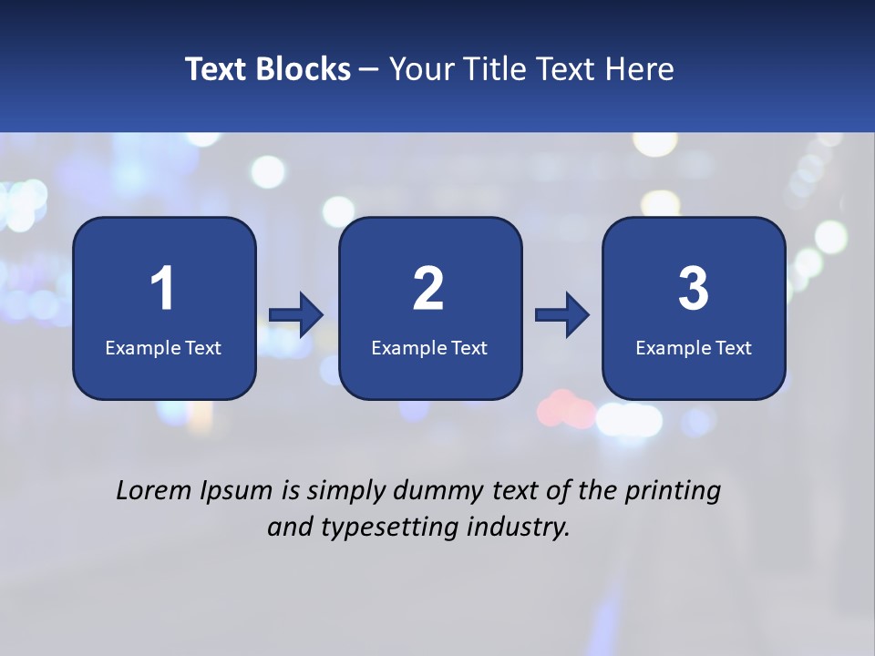 A Blurry Photo Of A City Street At Night PowerPoint Template