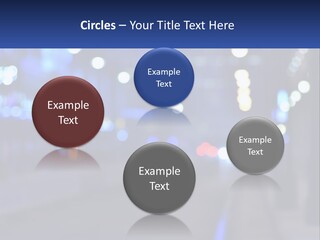 A Blurry Photo Of A City Street At Night PowerPoint Template