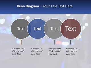 A Blurry Photo Of A City Street At Night PowerPoint Template