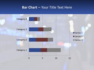 A Blurry Photo Of A City Street At Night PowerPoint Template